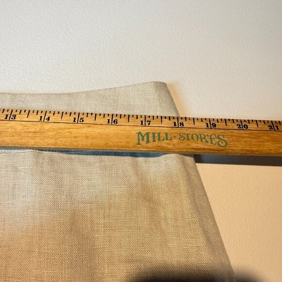 Soft Surroundings Women XL Linen A Line Skirt Beige Stretch Waist Side Slits - Picture 6 of 9